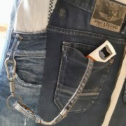 funky detail, restyle stoel in jeans